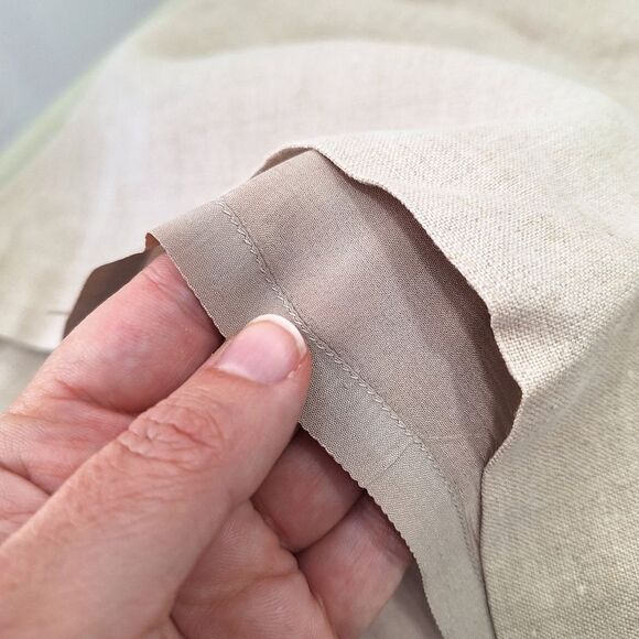 Rafaella 100% Linen Tan Knee Length Skirt Sz 16 - Picture 3 of 11